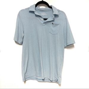 Vineyard Vines Edgardtown Polo Shirt - Blue Striped - Preppy Casual Pima Cotton